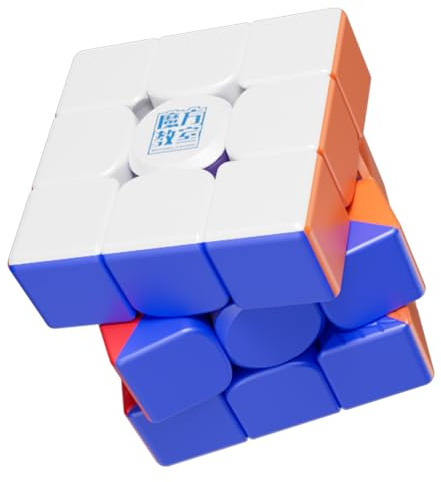 CuberShop Moyu RS3M V5 2023 MagLev 3x3 Speed Cube with Display Stand, Stickerless RS3M 2023 Cube