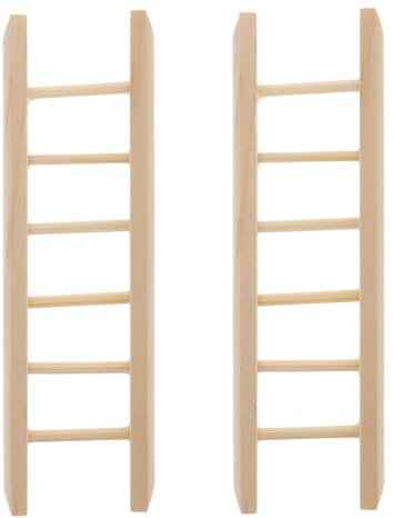 2 Stück Mini Leiter Miniatur Holzleiter Mikro Szenen Miniatur Leiter Mini Puppenhaus Leiter Mikro Landschaftsverzierung Mini Holzleiter
