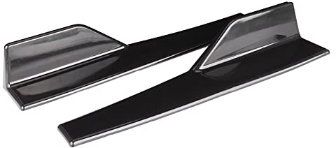 Divisor Lateral del Automóvil, par de Faldones Laterales Universales, Divisor Basculante, Difusor de Ala Lateral, Kit de Carrocería para Automóvil, Negro Brillante, 17.7x3.3