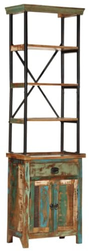 vidaXL Highboard 21.7x11.8x70.9 Solid Wood Reclaimed