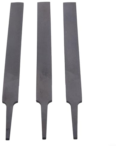 Set di lime piatte da 15,2 cm, senza manico, lime in acciaio per lavorazione dei metalli, levigatura del legno, quantità 3 pezzi