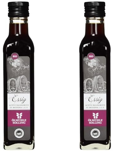 Ölmühle Solling Essig Aceto Balsamico di Modena I.G.P, dunkel - 250ml - BIO (Packung mit 2)