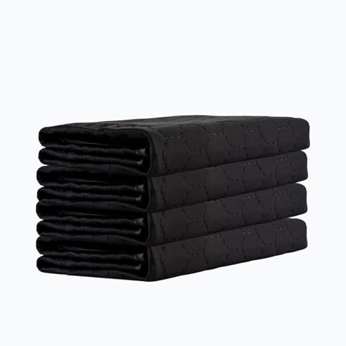 RIQINXIN wasserdichte Sitzauflage für Inkontinenz rutschfeste Saugfähige Sitzauflage Inkontinenzunterlage für Erwachsene Kinder Haustiere Schwarz 54x56cm(Pack of 4)