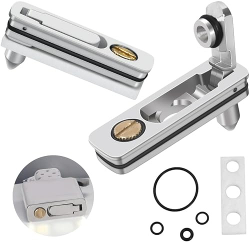 Elfinfi 2 Stück für Zippo Feuersteine, Dichtung für Einsatz, Ersatzteile mit Baumwollfilzpad für Zippo Zubehör, für Feuerzeug Set Metall Zubehör Set Gegen Verdunstung (Silber)