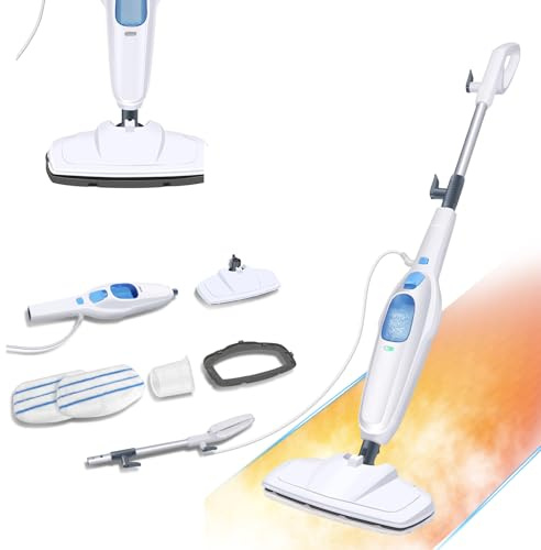 Steamer Mop for Hard Floor Cleaner,Steam Cleaner Electric Mop Floor Mop Wet Dry Dust Flat Cleaning Mop with 2 Washable Mop Pads,Tile Floor Cleaner for Laminate Floors