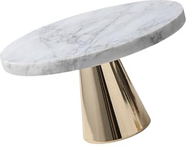 COLLBATH Assiette à Dessert en marbre Support à gâteaux Couleur Gris doré pour Une présentation élégante