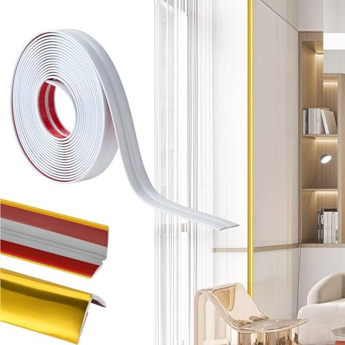 300cm – Bodenübergangsleisten – Abziehbare Und Aufklebbare Zierleisten – Bodenabdeckungsleisten – Wandverkleidungsleisten – Selbstklebende Dekorstreifen(White,3.0m*4cm/9.8ft*1.57in)