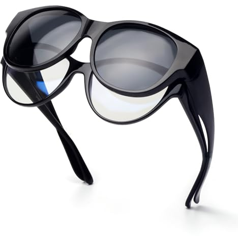 Face Shadow Surlunettes de Soleil Polarisées Sur Lunettes de Soleil Superposable Femme pour Conduite, Cyclisme, Sport et Loisirs Protection UV400