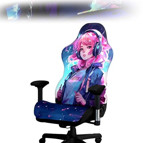 Tedkoo Fundas para sillas Gaming, 4 Unidades, con reposabrazos, de poliéster elástico, para Oficina, Ordenador y Gaming(Game Style E)