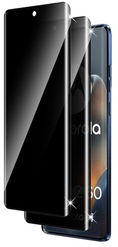 Vanrain Pellicola Privacy per Motorola Edge 60/60 Fusion/Edge 60 Pro, 2 Pezzi Anti Spy Vetro Temperato Schermo Privacy Protezion Durezza 9H Anti Graffio