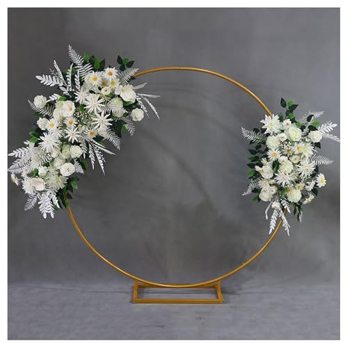 Arche de jardin en fer – Arche de mariage ronde en acier avec cadre simple pour fêtes d'anniversaire, décoration paysagère (1–2,4 m)