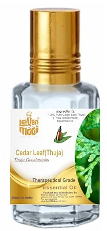 LEVENMOOI Cedar Leaf(Thuja) (Thuja occidentalis) Essential Oil 10ML for Aromatherapy, Diffuser, Humidifier and Massage, Glass Bottle Without Dropper