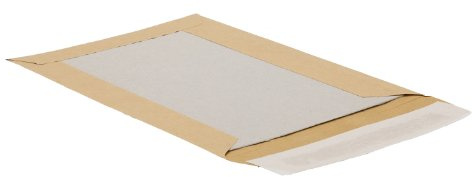 POSTHORN Kartongbaksida C4 (100 styck), självhäftande fraktpåse med kartongbaksida, bruna fraktpåsar med bakvägg av gråkartong för starkt grepp, 324 x 229 x 3 mm, 120/450 g/m², medium