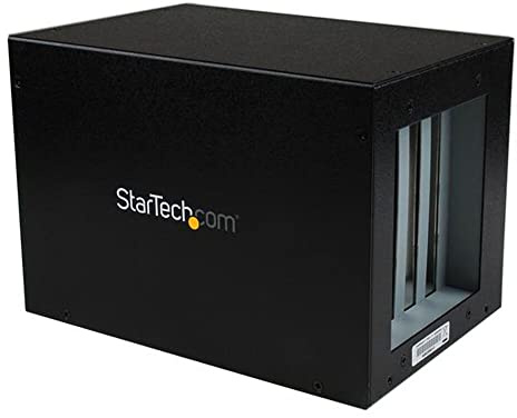 StarTech.com PCI Express Expansion Box Erweiterungsgehäuse 4x PCI Slot Erweiterungsbox - 1 x PCI Express (Stecker) 4 x PCI Slot (Buchse) | Erweiterungsgehäuse mit 4 PCI-Steckplätzen 32-Bit/33 MHz, Stahlkonstruktion, Ein-/Aus-Schalter