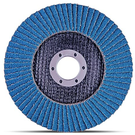 Profi-Fächerscheiben │ blau │ 10 Stück │ Ø 115 mm │ Korn 60 │ Inox │ Schleifscheiben │ Lamellenscheiben