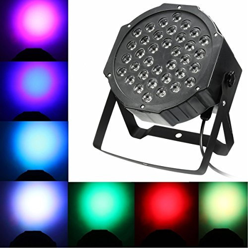 LED Par Licht Spotbeleuchtung Bühnenbeleuchtung Lautstärke Ton akustische Steuerung Strahler Scheinwerfer Lichteffekt für Party Disco DJ schow Licht Projektor (3er Set, 36 LEDs)