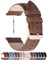Fullmosa 18mm Uhrenarmband kompatibel mit Garmin Venu 3S 2S Armband/Vivoactive 4S/3S, Cross Leder Armband Damen, Braun + Roségold Schnalle