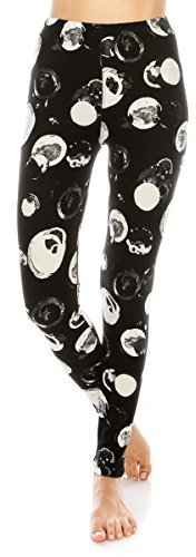 ALWAYS Women's Print Pattern Leggings - Premium Super Soft Stretch Pants Galaxy Orbit One Size