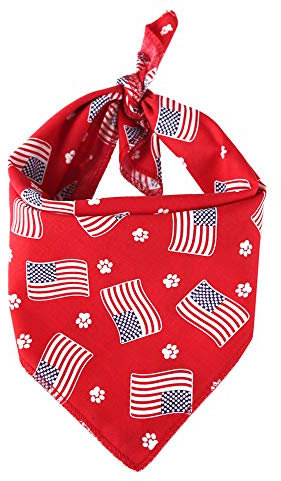 Egurs Amerikanische Flagge Bandana Usa Flag Dog Bandana Hundehalsband Bandana Dogs Triangle Lätzchen für Large Medium oder Small Cats Dogs Scarf 3#