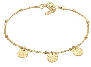 Elli Armband Damen Kreis Plättchen Gehämmert