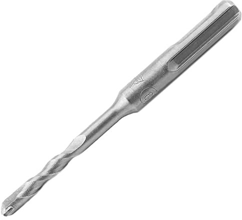 Utoolmart Foret rotatif pour marteau perforateur 6 mm de diamètre avec fente en acier chromé et poignée ronde 2 trous 2 trous 2 fentes marteau électrique percussion béton maçonnerie argent 1 pièce