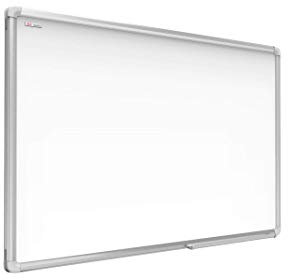 Allboards, magnetisches Whiteboard mit Expo-Alurahmen, trocken abwischbar und beschreibbar, wandmontierbar, 90 x 60 cm.
