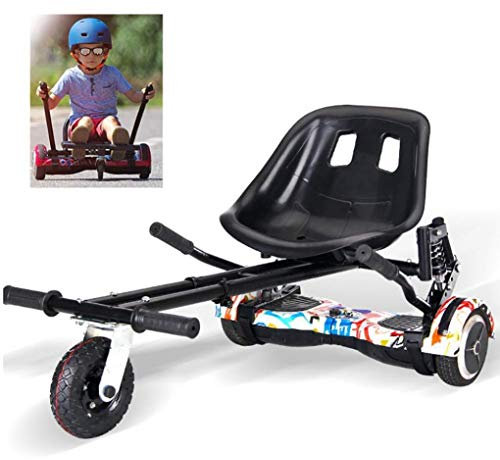 RONGJJ Hoverboard, Hoverboard Seat Kart Autoequilibrado Asiento Cómodo Hoverboard para Adultos, Niños, Modelo Más Seguro con Classic 6.5 Pulgadas