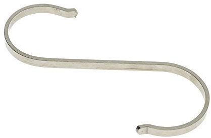 304 Edelstahl S-Haken Kleiderhaken, nahtlose s Haken für Kleidung, Küchenhaken, Wandhaken, flache Farbe s einfach, 3MM große Karte flacher Haken-3MM Big Card Flachhaken 01