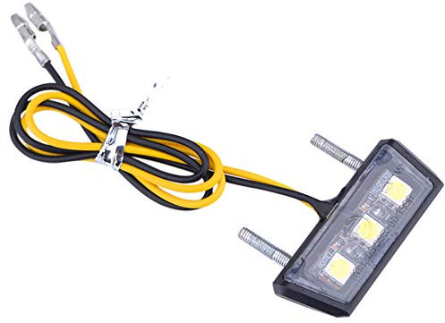 Greluma 1 Pieza de Luz para Matrícula de Motocicleta 3 SMD LED Chip Mini Lámpara Pequeña