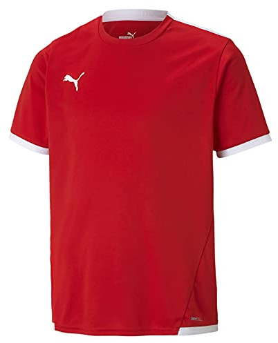 PUMA Mixte enfant Teamliga Jersey Jr Shirt, Puma Rouge- Puma Blanc, 164 EU