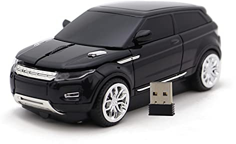 DAY DAY HAPPY SUV Voiture Souris sans Fil LR Racing Computer Souris Optique USB 2.4ghz pour Ordinateur Portable pc (Black)