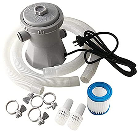 Pool Filter Pump, Electric Pool Water Pump, Filter Pump Pool Cleaner, Pool Circulation Pump, for Ground Pools, Inflatable Swimming Pool
