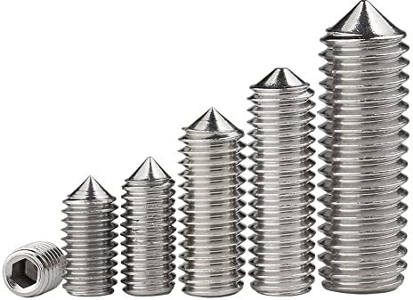 10 teile/los Sechskant innensechskant schraube kegelspitze stiftschraube M2 M2,5 M3 M4 M5 M6 M8 M10 M12 304 Edelstahl DIN914-M12,10mm x10 stücke