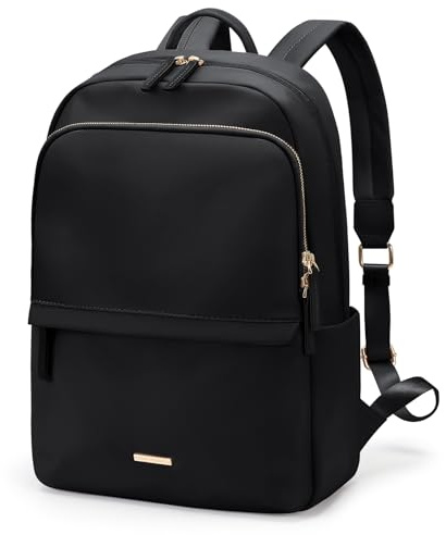 GOLF SUPAGS Zaino Per Portatile PC Donna, Sottile, Antifurto, Per Lavoro, Viaggi, Università, Adatto Per Notebook da 14/15,6 Pollici (Nero, 15,6 Pollici)