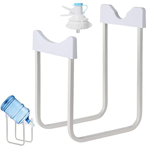 Eayoly Support et Bouteille d'eau 3 à 5 gallons, Support Distributeur d'eau Anti-Fuite avec Bec réutilisable, Support Carafe pour carafes Non filetées 55 mm diamètre