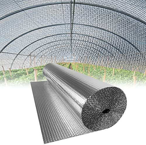 LARS360 Isolierfolie Dämmfolie Luftpolsterfolie Dachisolierung Blasendämmung 3-4mm Dicke Doppelte Alu-Luftpolsterfolie Isolierungsfolie Wärmehaltung (1.0x10m - 10㎡)