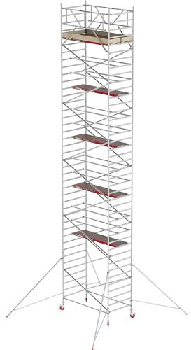 Altrex | Trabattello mobile RS TOWER 42 largo | piattaforma in legno | lunghezza 2 |45 m | altezza di lavoro 13 |20 m