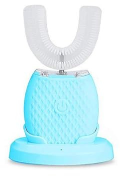 VIDECOR Brosse à Dents électrique Automatique en Forme de U, Brossage à 360 °, Instrument de Blanchiment des Dents Ultrasonique étanche Ipx7, Nettoyeur Buccal,B