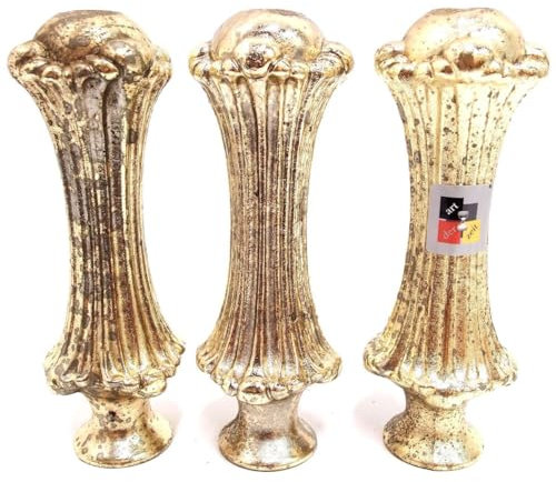 art der zeit Tischbein Guss Gold 205 mm 3X Möbelbein Couchtisch Fußbank Schrank Kommode Regal
