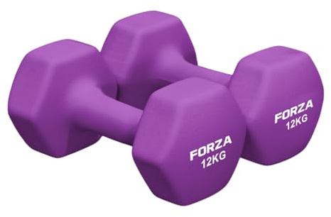 METIS Neopren Hex Hanteln Set - Verschiedene Größe | 0,5kg -16kg | Kurzhanteln zu Hause (12kg)