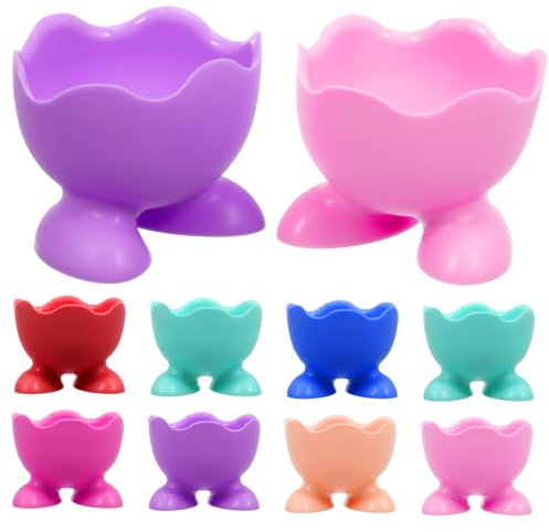 Cabilock Lot de 2 Coupelles pour Œufs Durs Support Robuste Facile à Utiliser Et à Ranger en Silicone 10 Pièces