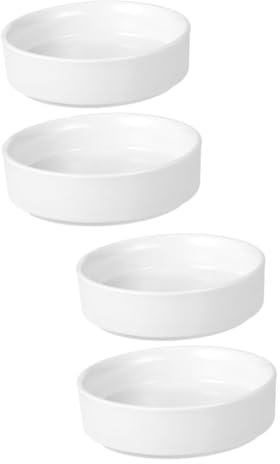 Kisangel 4pcs Indoor Outdoor Plant Saucers Ceramic Trays Plant Pots Drip Trays for Flower