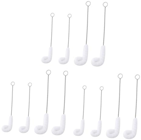Gogogmee 12 STK Reinigungsbürste Flaschenbürste waschen Flaschenreiniger Babyflaschenbürste Trinkbecherbürste tassenbürste Cup Cleaner bürste saubere Bürste Griffbecherbürste Edelstahl 304