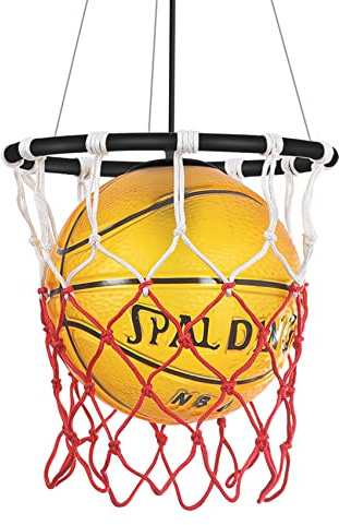 Hnexsei Moderne Glas Pendelleuchte Basketball Pendellampe Kronleuchter für Küche Schwarz Metall und kreative Lampenschirm Leuchte Deckenleuchte