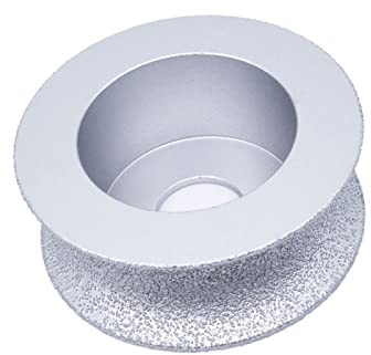 Disques de coupe diamantés pour meuleuse d'angle ， Meule diamantée brasée sous vide, fraise diamantée à nez arrondi, meule de profilage for pierre, granit, bord abrasif, 25 mm(30mm)