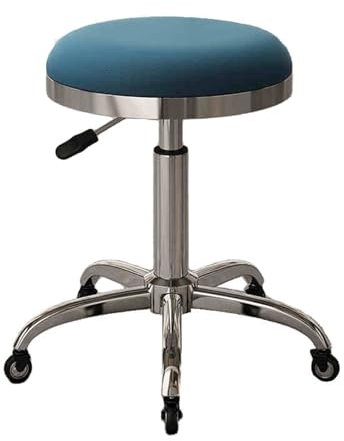 XTGDIEM Sattelhocker Stuhl Rollhocker Arbeitsstuhl, 360° Drehbarer Rollstuhl 5 Rollen Salon Büro Verstellbar, for Salon, Spa, Schönheitsmassage, Zahnklinik, Heimbüro(Color 4)