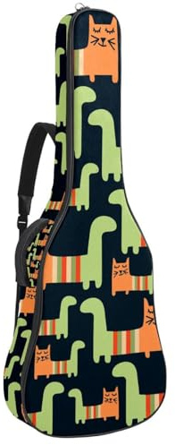 Eslifey Tasche für Akustikgitarre, Flamingo, Tier, verstellbarer Schultergurt, Gitarrenkoffer, Gigbag 101,6 cm, 104,7 cm, 106,7, Mehrfarbig 4, 42.9x16.9x4.7 in, Taschen-Organizer
