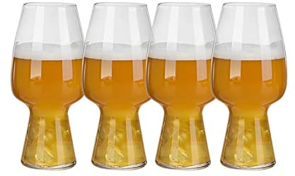 BDSHGRDH bicchieri da birra， Bicchiere da pinta personalizzato, bicchieri da pinta da birra Set di 4 boccali da birra Boccale in vetro di grande capacità 550 ml La tazza da birra ideale