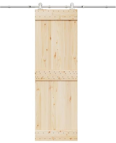 Schiebetür-Beschlagsatz 183 cm Edelstahl Silbern, Xichuzi Schiebetürsystem, Schiebetür Beschlag - 4009696