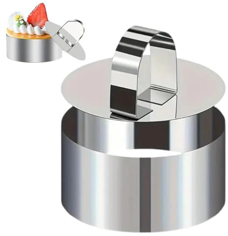 Anillo de espuma - anillo de molde de pastel, moldes de espuma de postre | Anillo de molde de pastel de acero inoxidable, molde de pastelería fácil de limpiar para hacer pudín
